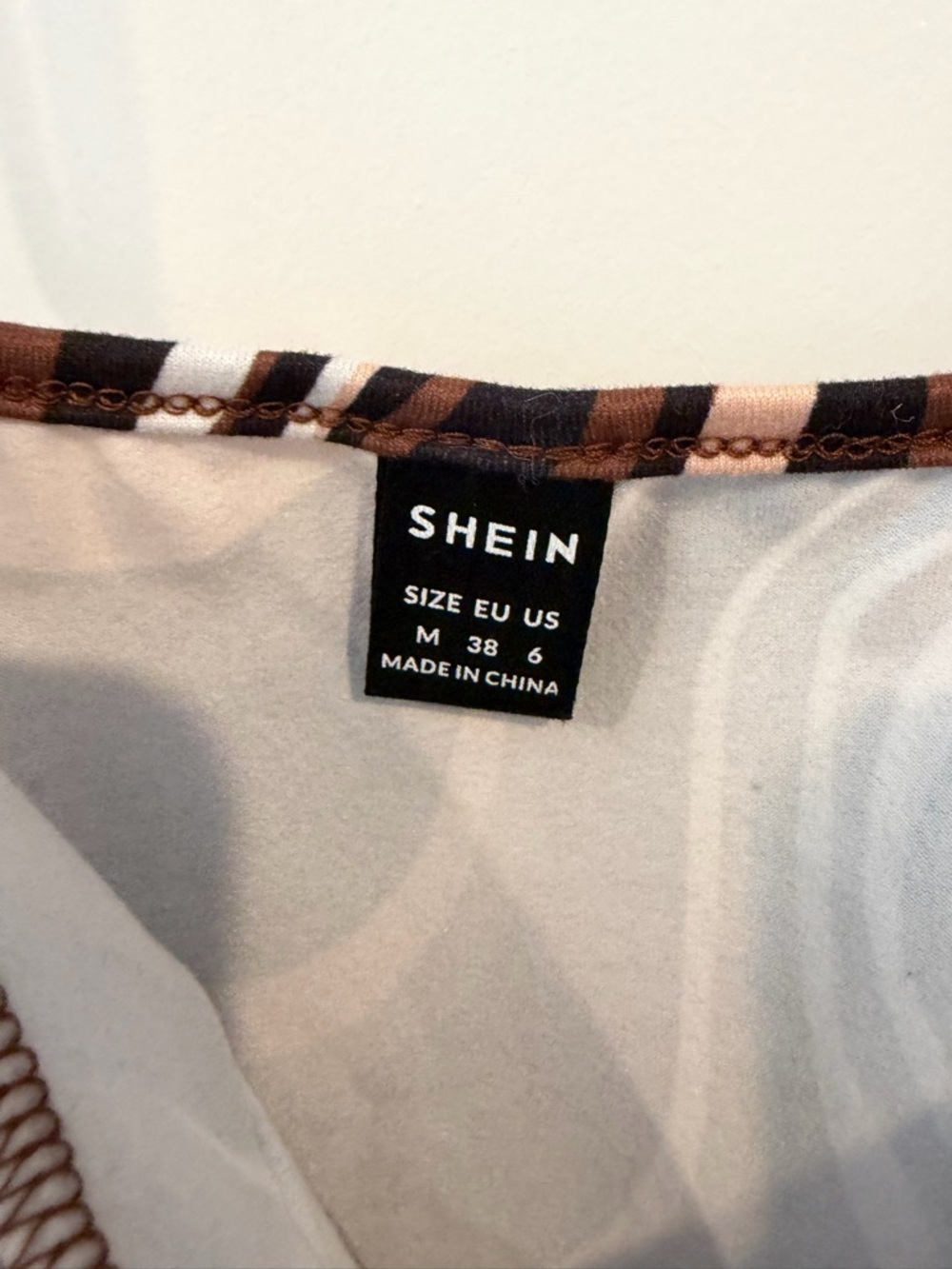 SHEIN Brown Swirl Print Corset Crop Top Size M – Y2K Aesthetic - Picture 2 of 3